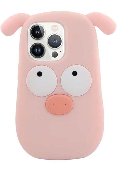 Cute Pig 3D Cartoon Adorable Kawaii Soft Silicone