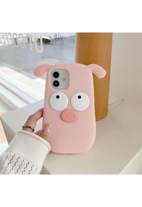 Cute Pig 3D Cartoon Adorable Kawaii Soft Silicone