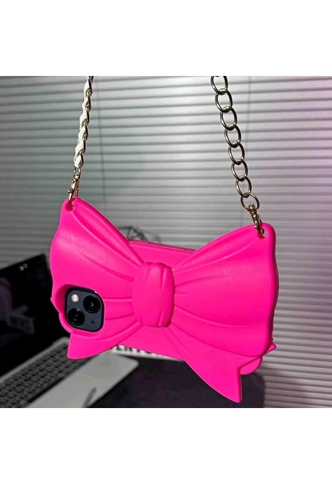  Pink Bow-Knot Phone Case Compatible